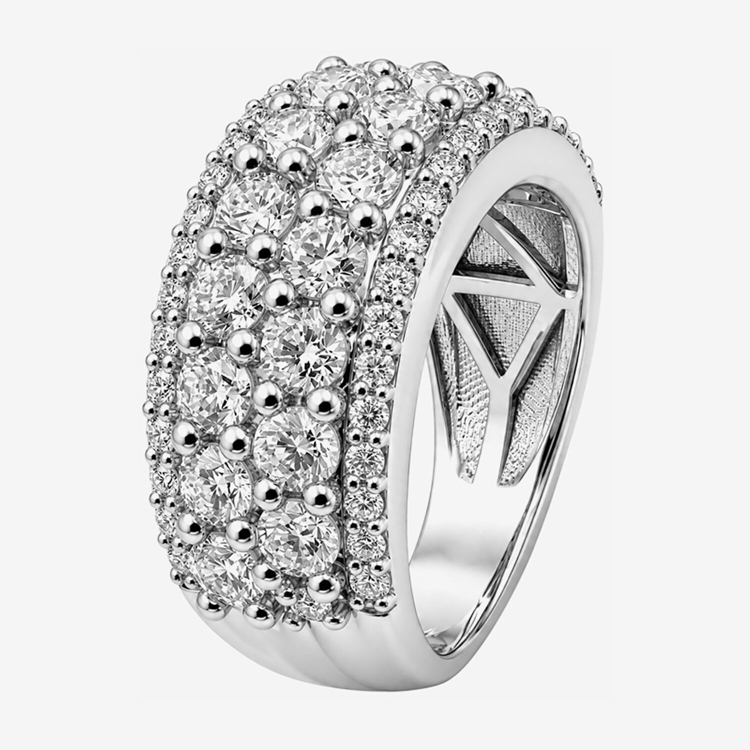 Limited Quantities! Womens 4.5MM 3 CT. T.W. Lab Grown White Diamond Sterling Silver Band