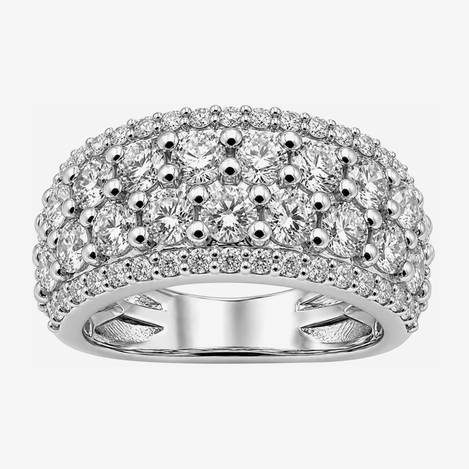 Limited Quantities! Womens 4.5MM 3 CT. T.W. Lab Grown White Diamond Sterling Silver Band