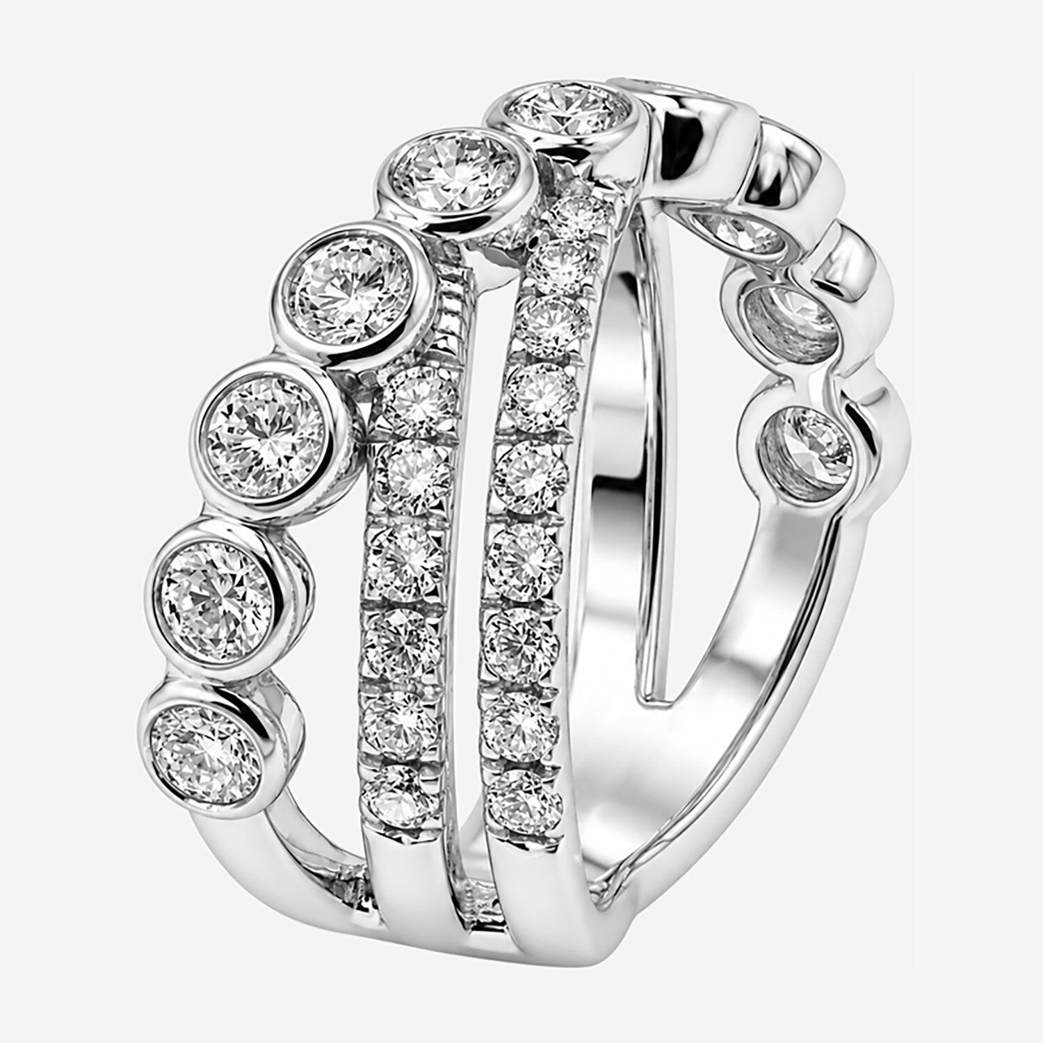 Limited Quantities! Womens 7.5MM 2 CT. T.W. Lab Grown White Diamond Sterling Silver Band