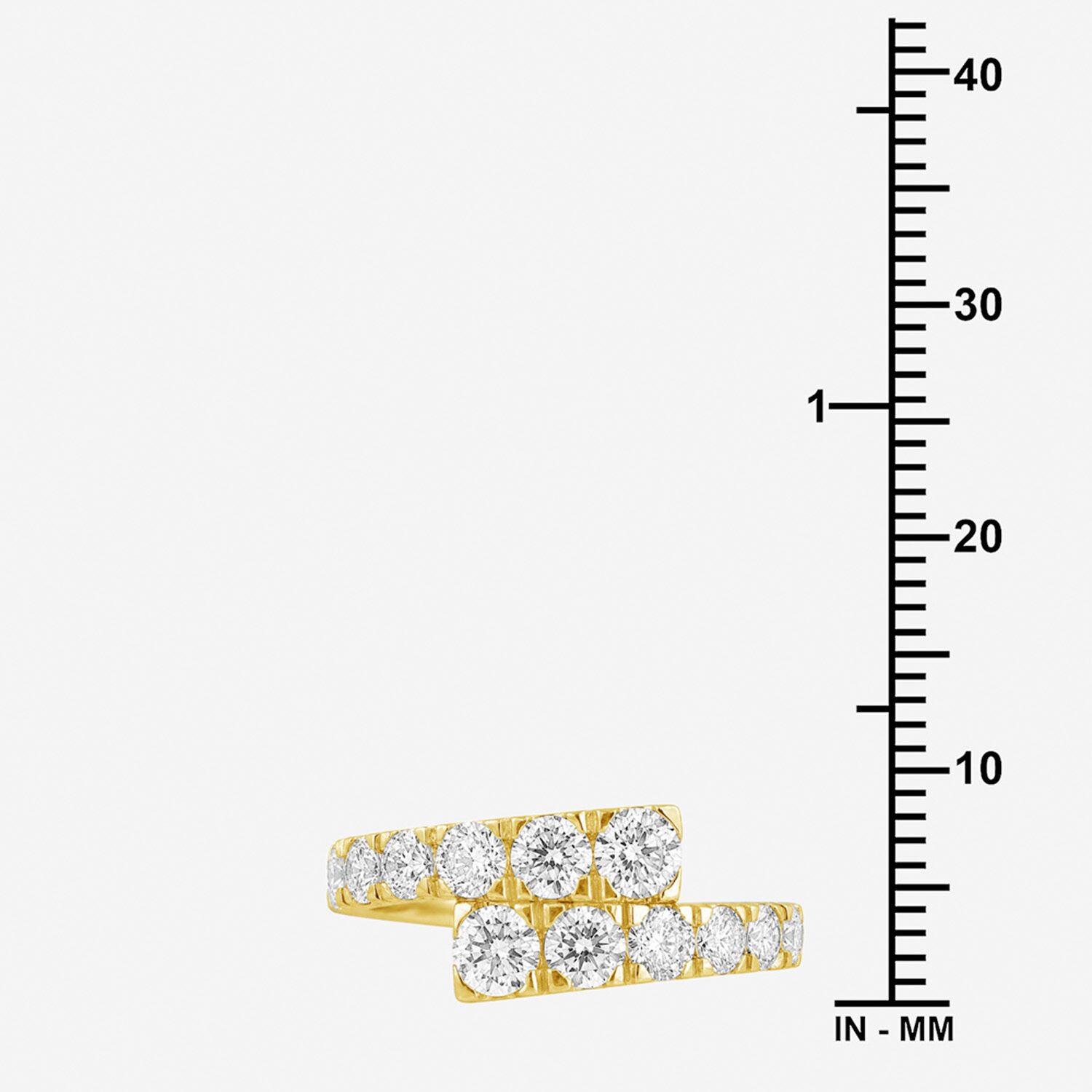 Limited Quantities! Womens 2.5MM 2 CT. T.W. Lab Grown White Diamond Sterling Silver Bypass Band