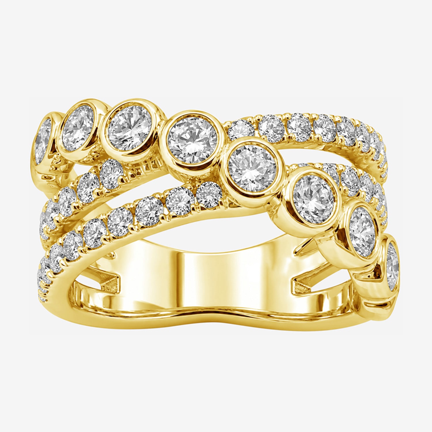Limited Quantities! Womens 7.5MM 2 CT. T.W. Lab Grown White Diamond 14K Gold Over Silver Band