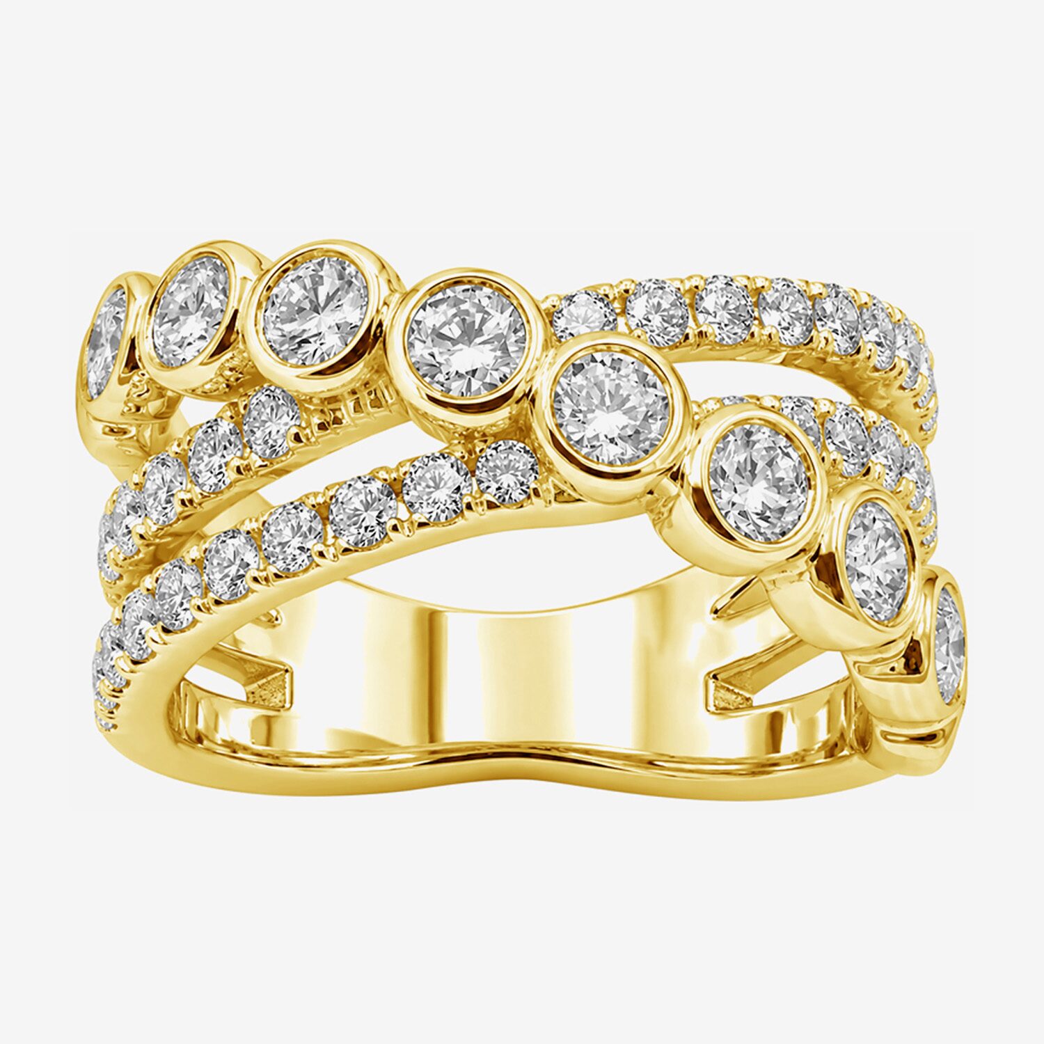 Limited Quantities! Womens 7.5MM 2 CT. T.W. Lab Grown White Diamond 14K Gold Over Silver Band