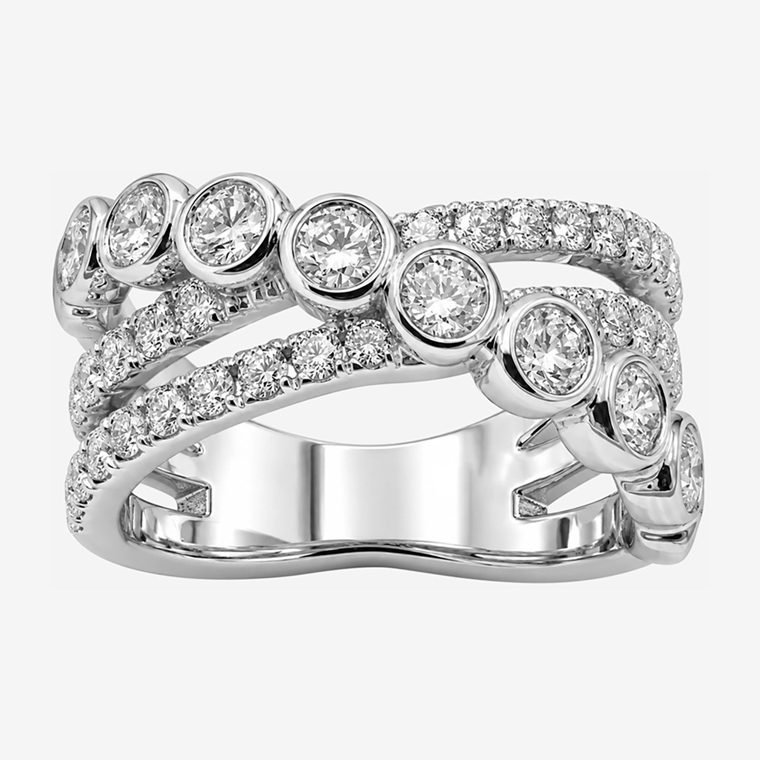 Limited Quantities! Womens 7.5MM 2 CT. T.W. Lab Grown White Diamond Sterling Silver Band