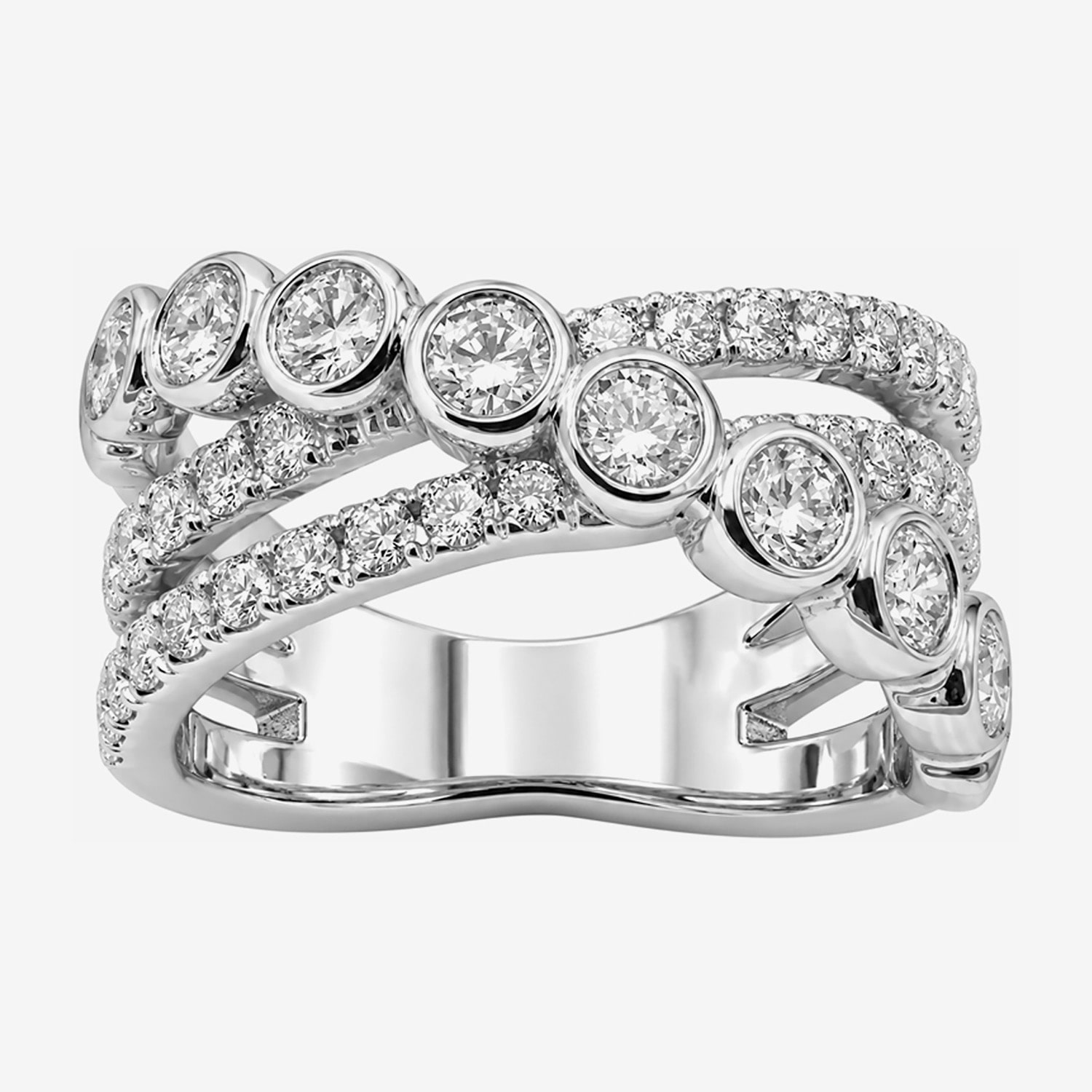 Limited Quantities! Womens 7.5MM 2 CT. T.W. Lab Grown White Diamond Sterling Silver Band