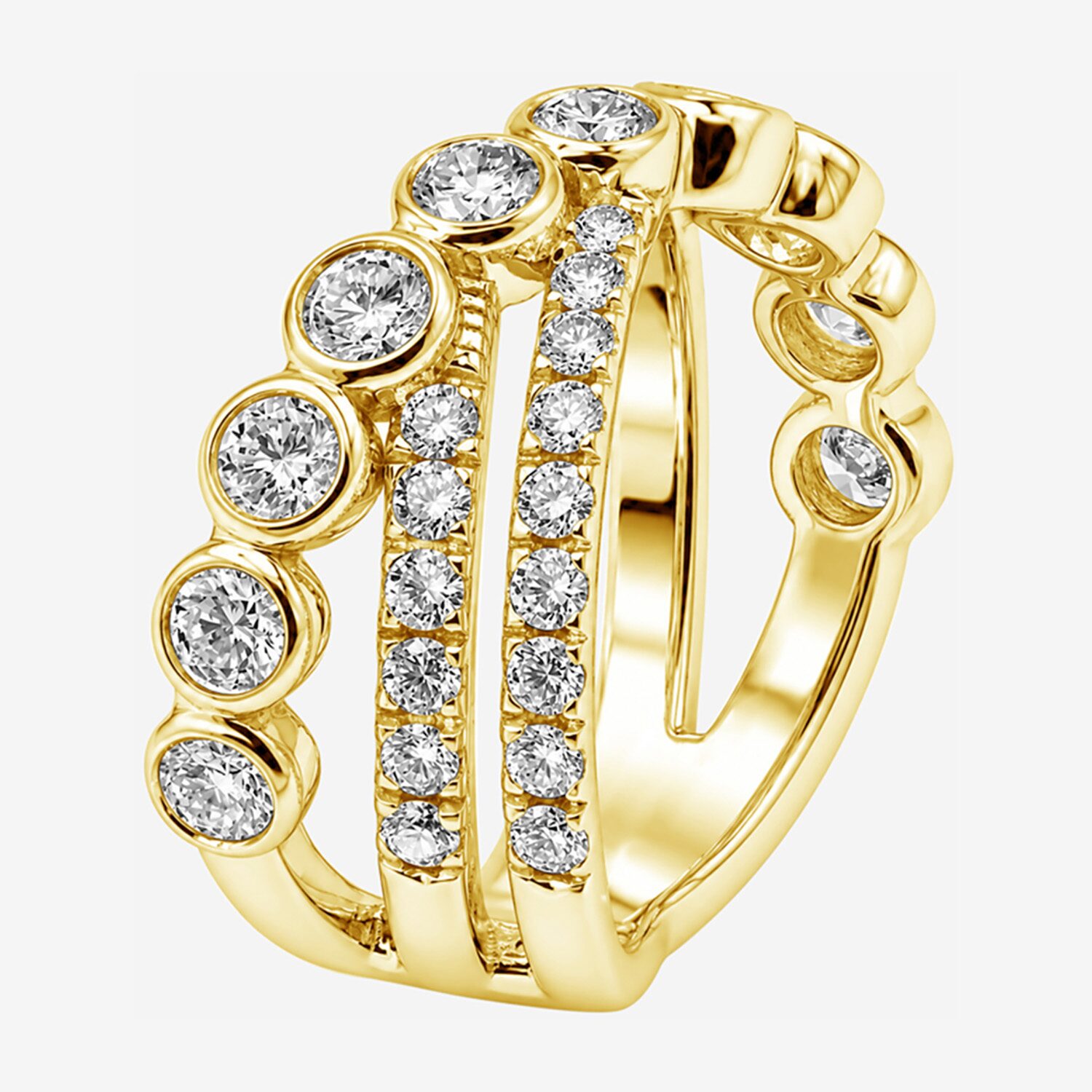 Limited Quantities! Womens 7.5MM 2 CT. T.W. Lab Grown White Diamond 14K Gold Over Silver Band