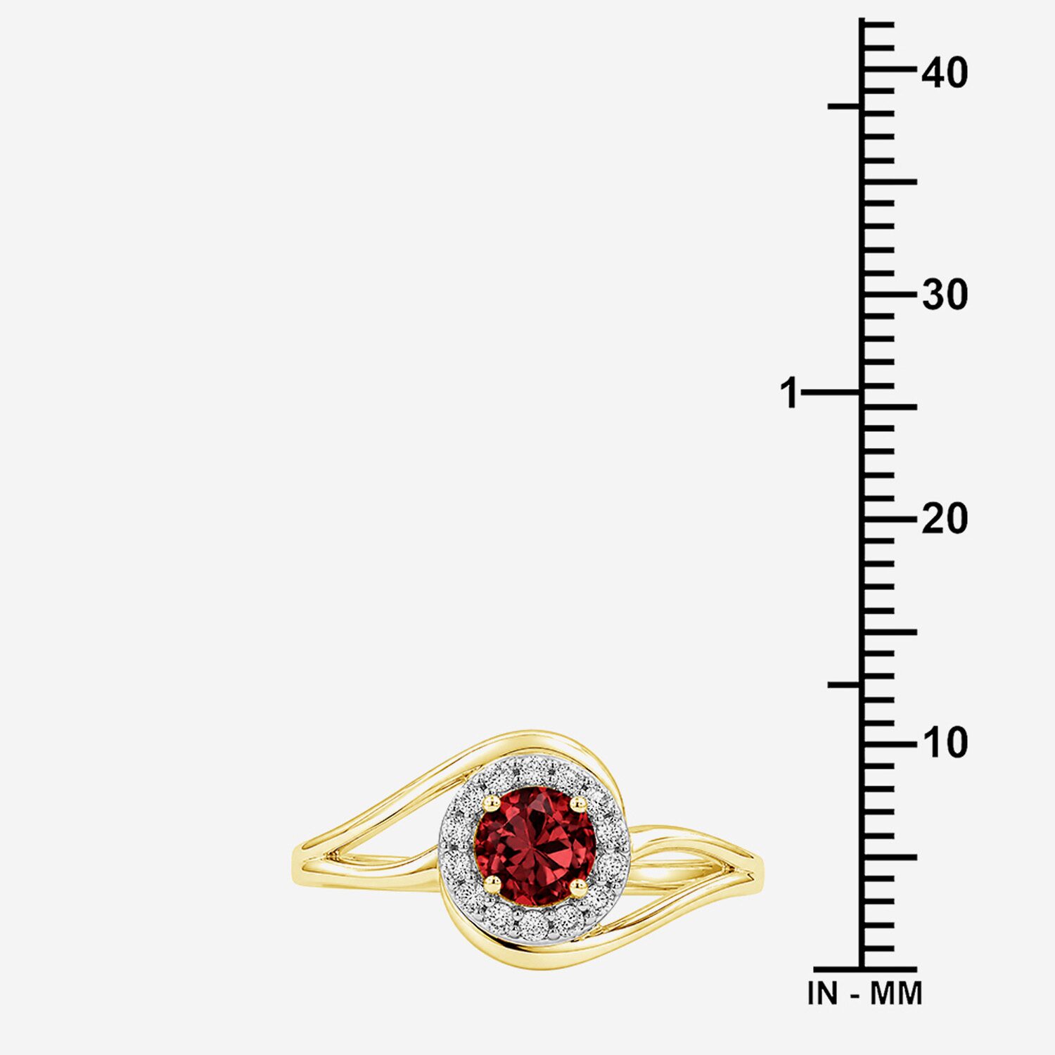 Limited Quantities! Womens Genuine Red Garnet 14K Gold Over Silver Round Halo Cocktail Ring