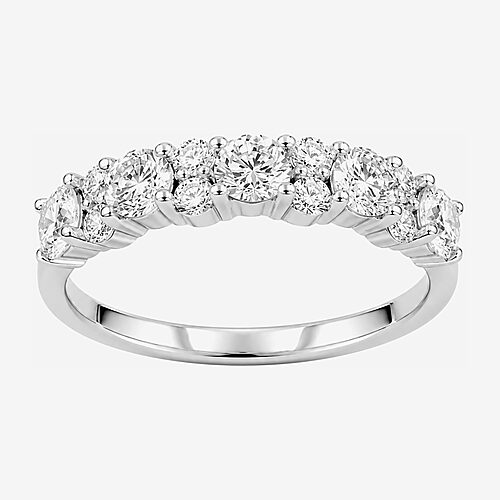 Limited Quantities! Womens 2MM 1 CT. T.W. Lab Grown White Diamond Sterling Silver Band, 9, White