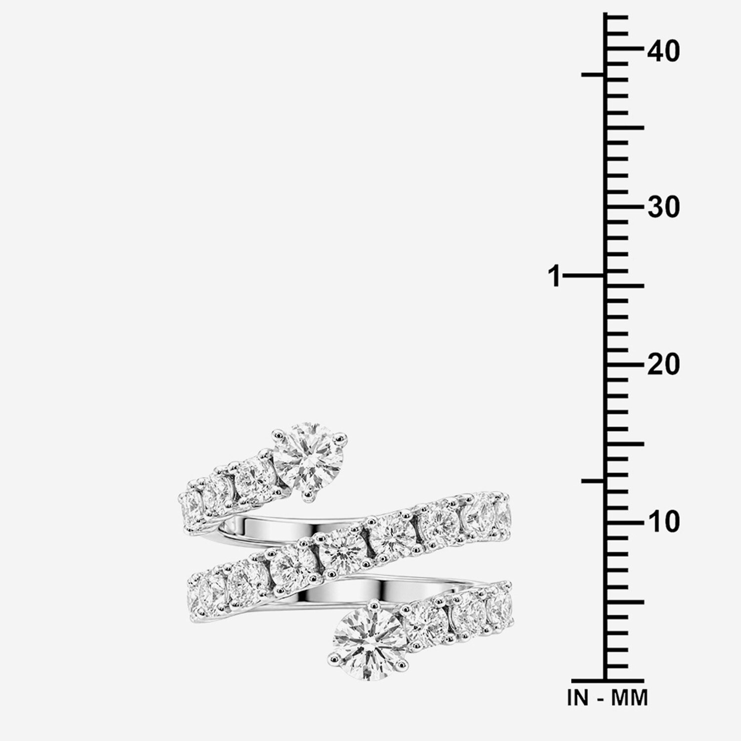Limited Quantities! Womens 6MM 3 CT. T.W. Lab Grown White Diamond Sterling Silver Bypass  Band