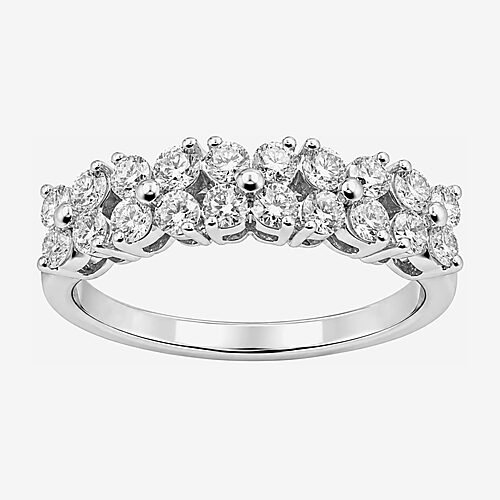Limited Quantities! Womens 2MM 1 CT. T.W. Lab Grown White Diamond Sterling Silver Band, 9, White
