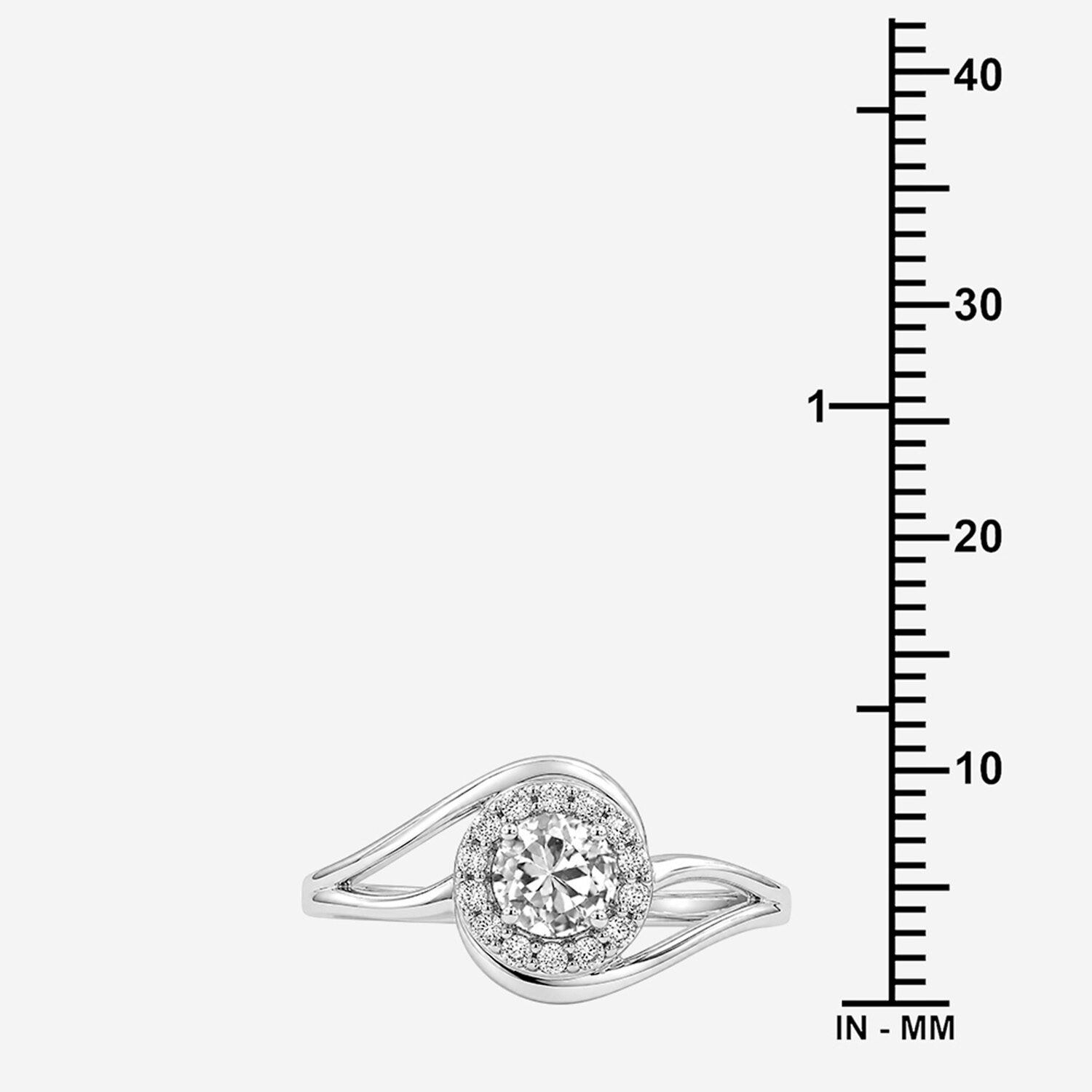 Limited Quantities! Womens Genuine White Topaz Sterling Silver Round Halo Cocktail Ring