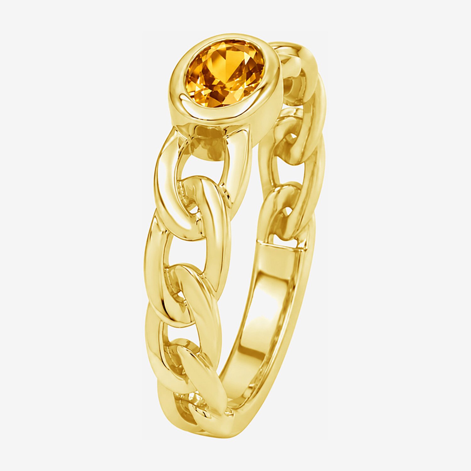 Limited Quantities! Womens Genuine Yellow Citrine 14K Gold Over Silver Oval Solitaire Cocktail Ring