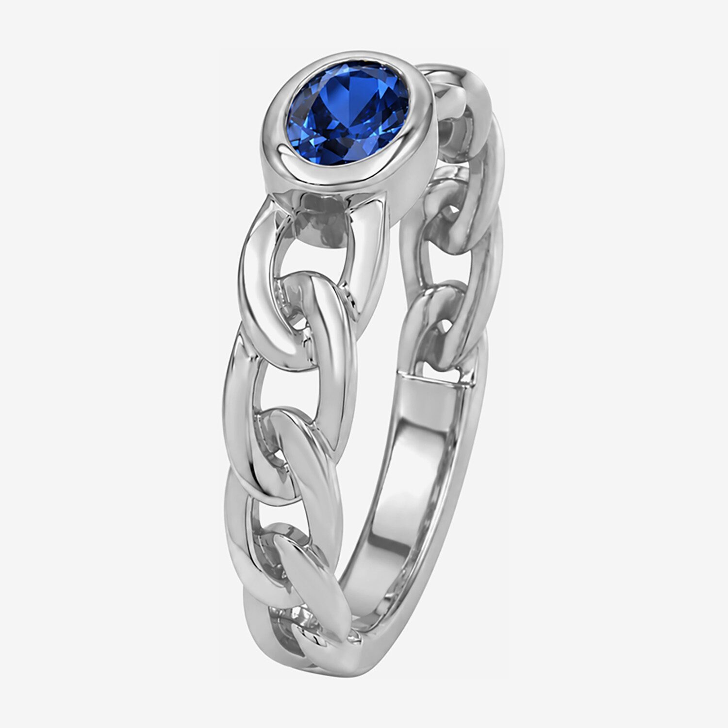 Limited Quantities! Womens Lab Created Blue Sapphire Sterling Silver Oval Solitaire Cocktail Ring