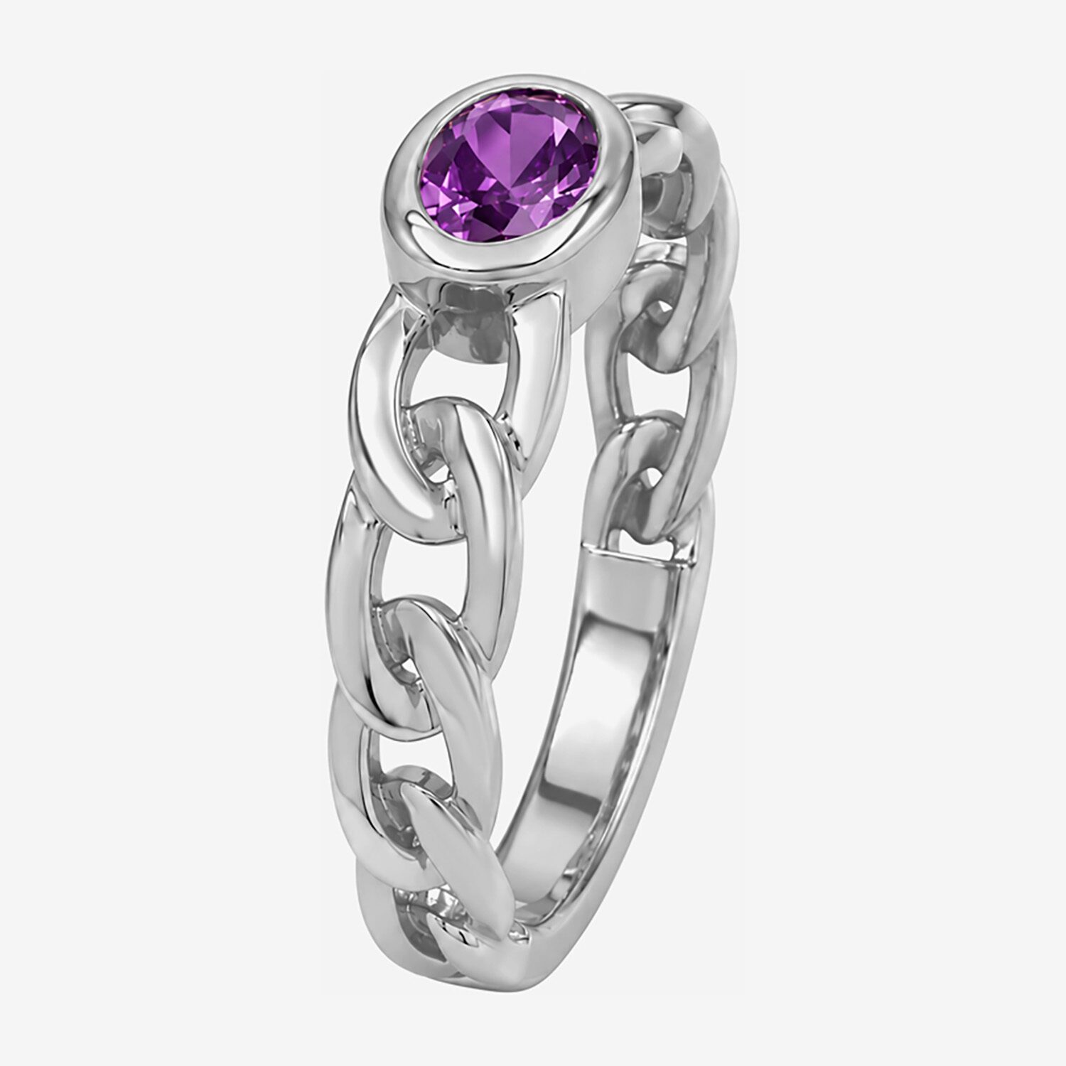 Limited Quantities! Womens Genuine Purple Amethyst Sterling Silver Oval Solitaire Cocktail Ring