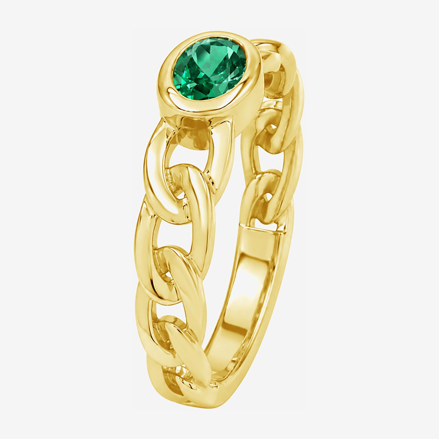 Limited Quantities! Womens Lab Created Green Emerald 14K Gold Over Silver Oval Solitaire Cocktail Ring