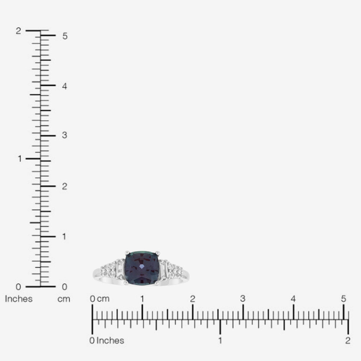 Limited Quantities! Womens Lab Created Blue Alexandrite Sterling Silver Side Stone Cocktail Ring