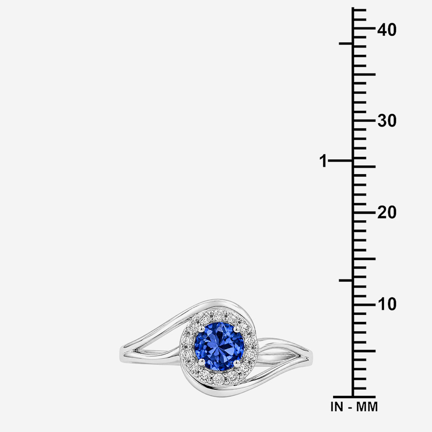 Limited Quantities! Womens Lab Created Blue Sapphire Sterling Silver Round Halo Cocktail Ring