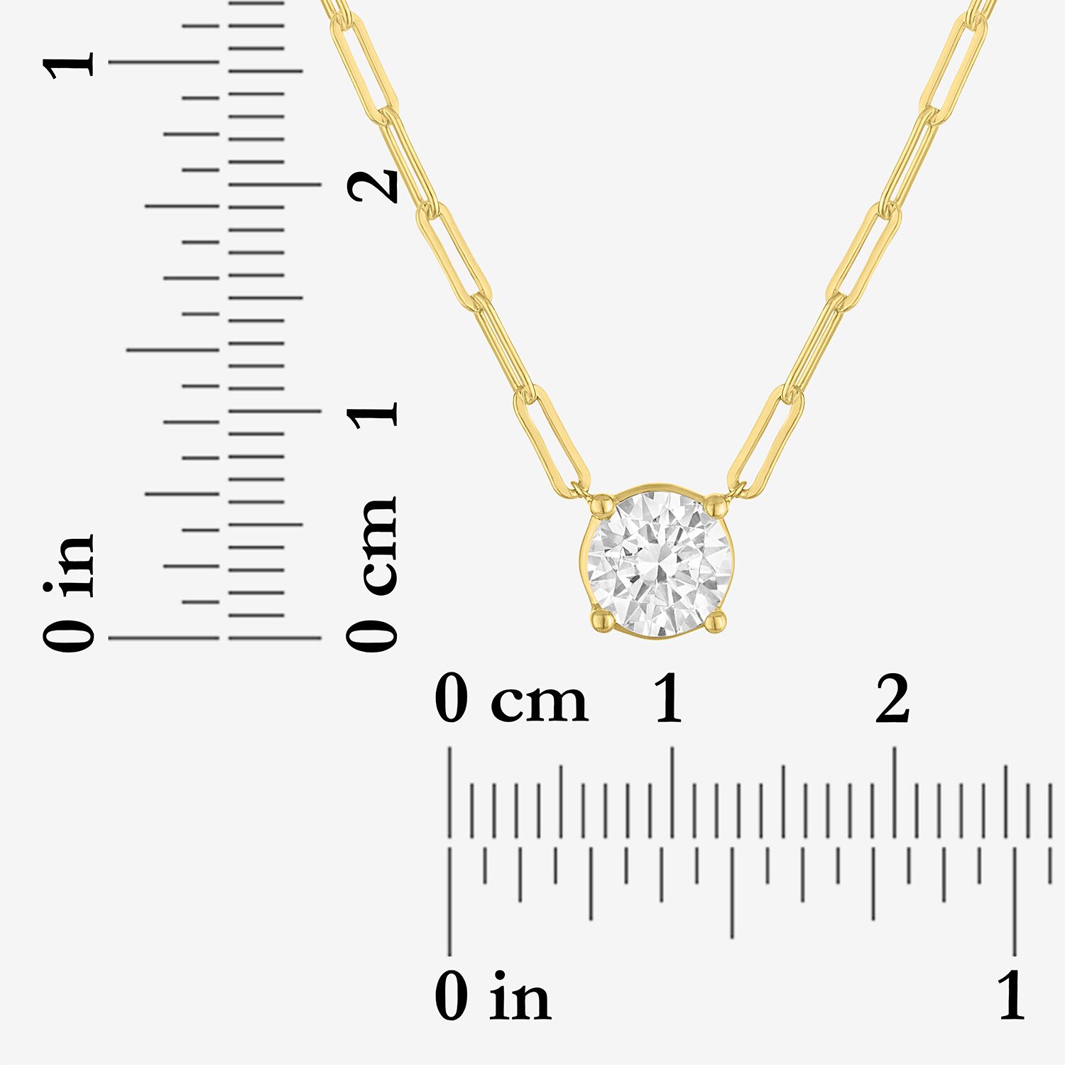 Diamond Addiction (G-H / Si2-I1) Womens 1 CT. T.W. Lab Grown White Diamond 10K Gold Round 16 Inch Pendant Necklace