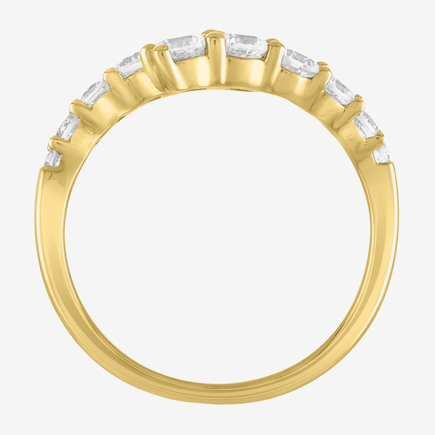 Diamond Addiction (G-H / Si2-I1) Womens 1 CT. T.W. Lab Grown White 10K Gold Bypass  Cocktail Ring