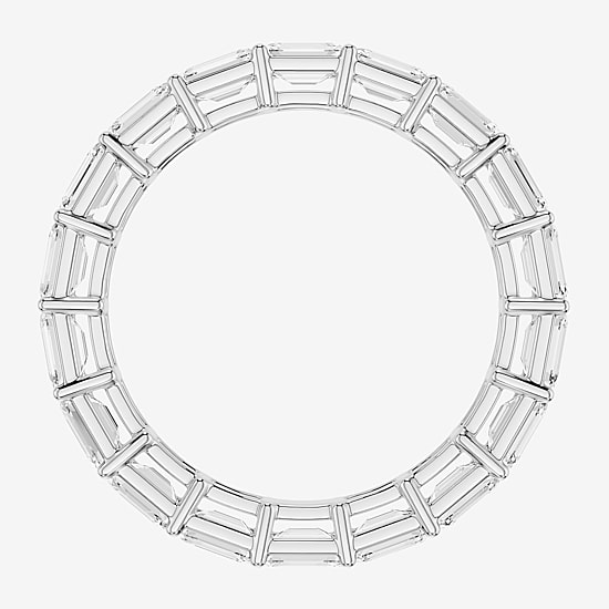 True FIT™ (F / Si2) Womens 3.5MM 4 CT. T.W. Lab Grown White Diamond 10K Gold Eternity Wedding Band