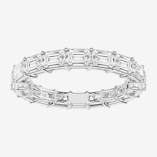 True FIT™ (F / Si2) Womens 3.5MM 4 CT. T.W. Lab Grown White Diamond 10K Gold Eternity Wedding Band