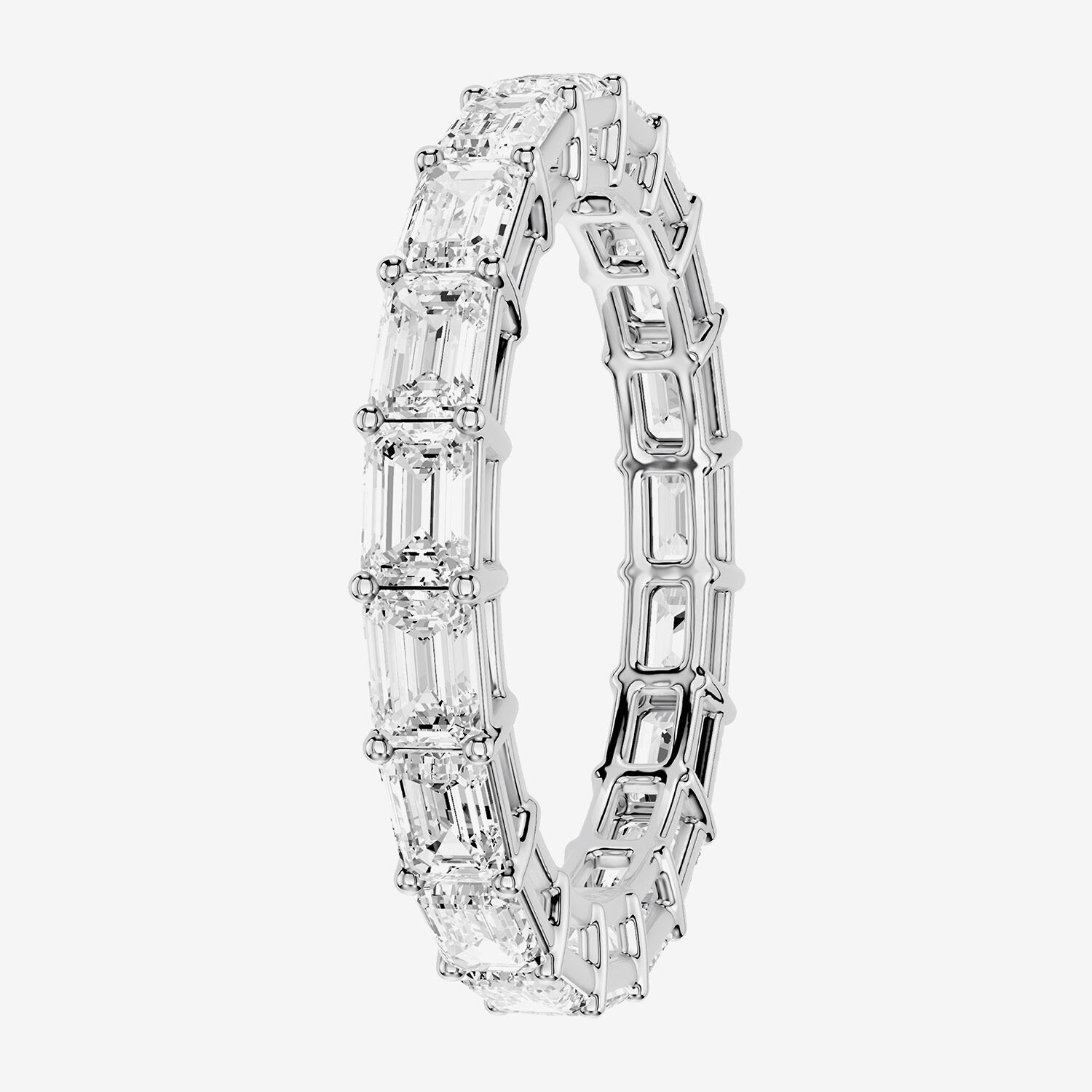 True Fit™ (F / Si2) Womens 3MM CT. T.W. Lab Grown White Diamond 10K Gold Eternity Wedding Band