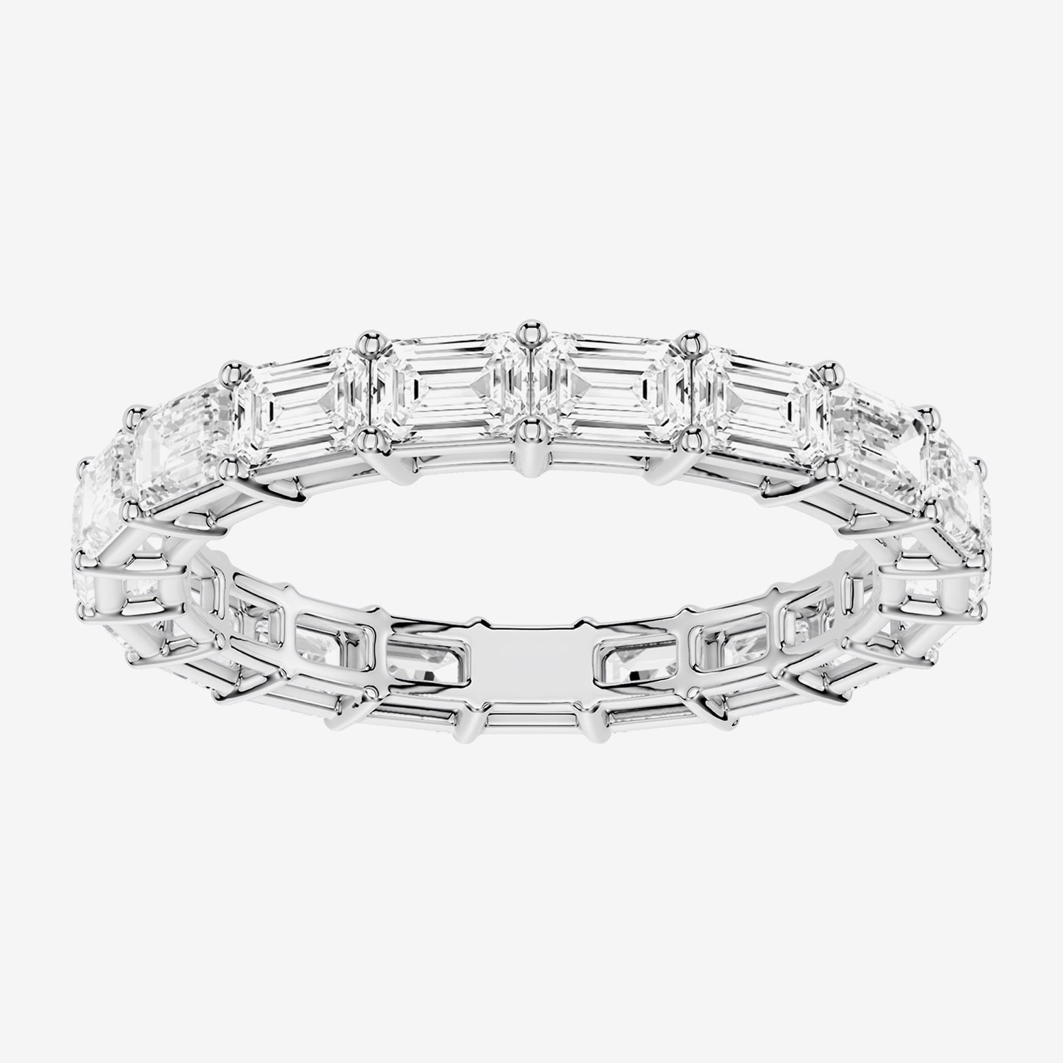True Fit™ (F / Si2) Womens 3MM CT. T.W. Lab Grown White Diamond 10K Gold Eternity Wedding Band
