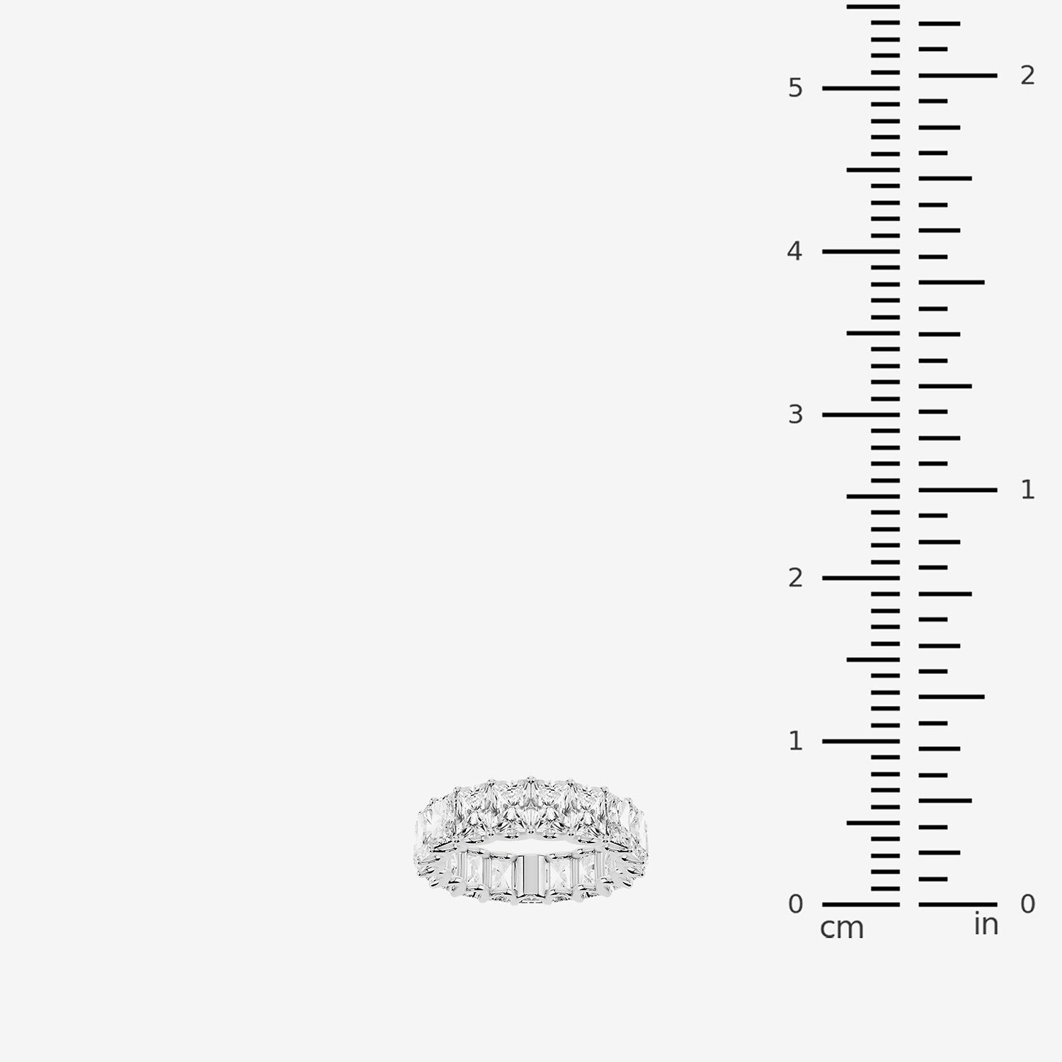 True FIT™ (F / Si2) Womens 5.5MM Ct.T.W. Lab Grown White Diamond 10K Gold Eternity Wedding Band