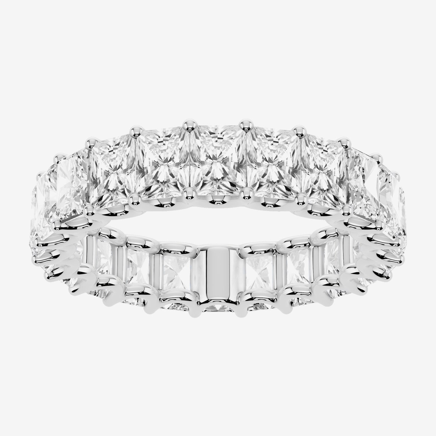 True FIT™ (F / Si2) Womens 5MM 5 CT. T.W. Lab Grown White Diamond 10K Gold Eternity Wedding Band