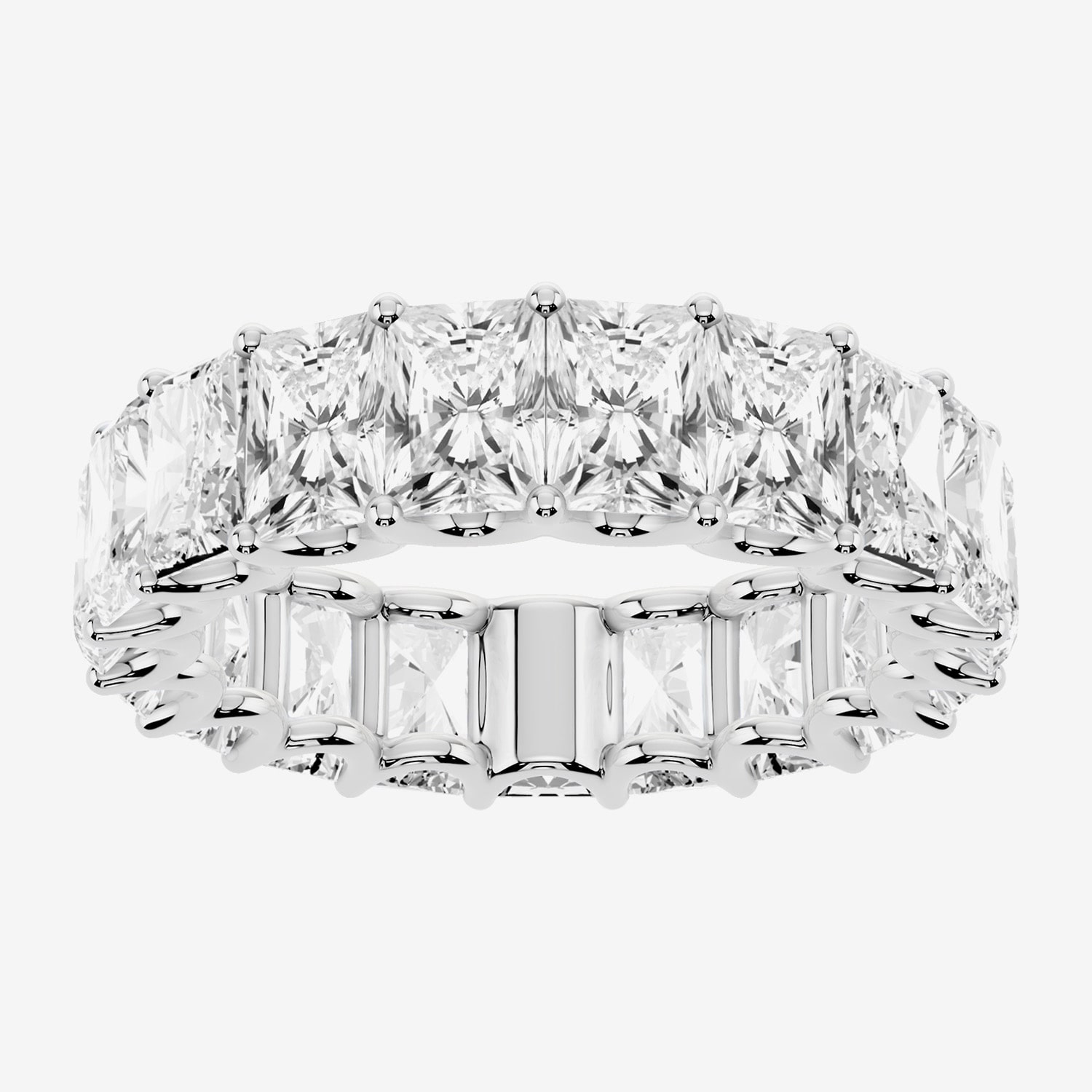 True FIT™ (F / Si2) Womens 5.5MM Ct.T.W. Lab Grown White Diamond 10K Gold Eternity Wedding Band