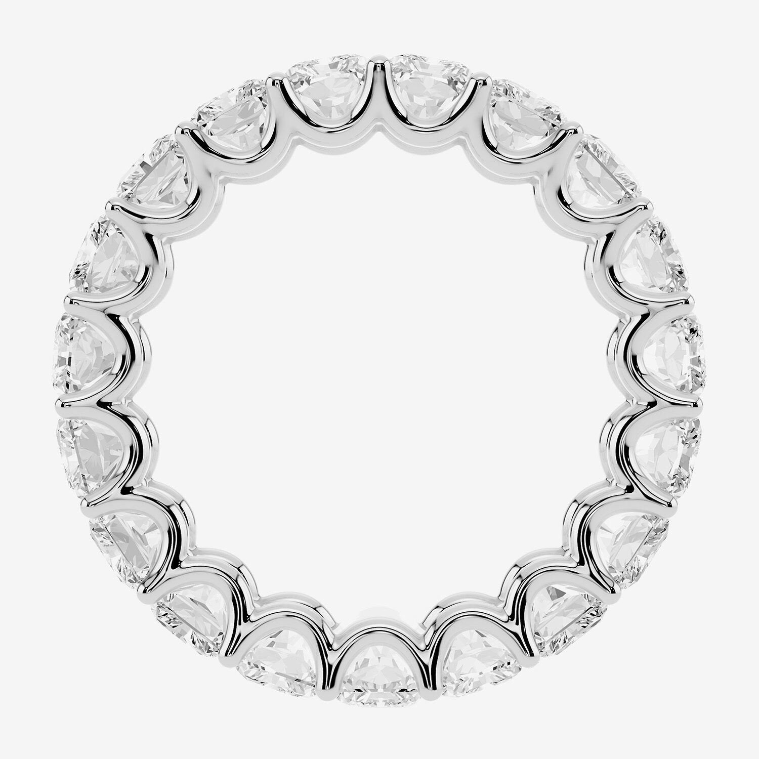 True FIT™ (F / Si2) Womens 5.5MM Ct.T.W. Lab Grown White Diamond 10K Gold Eternity Wedding Band