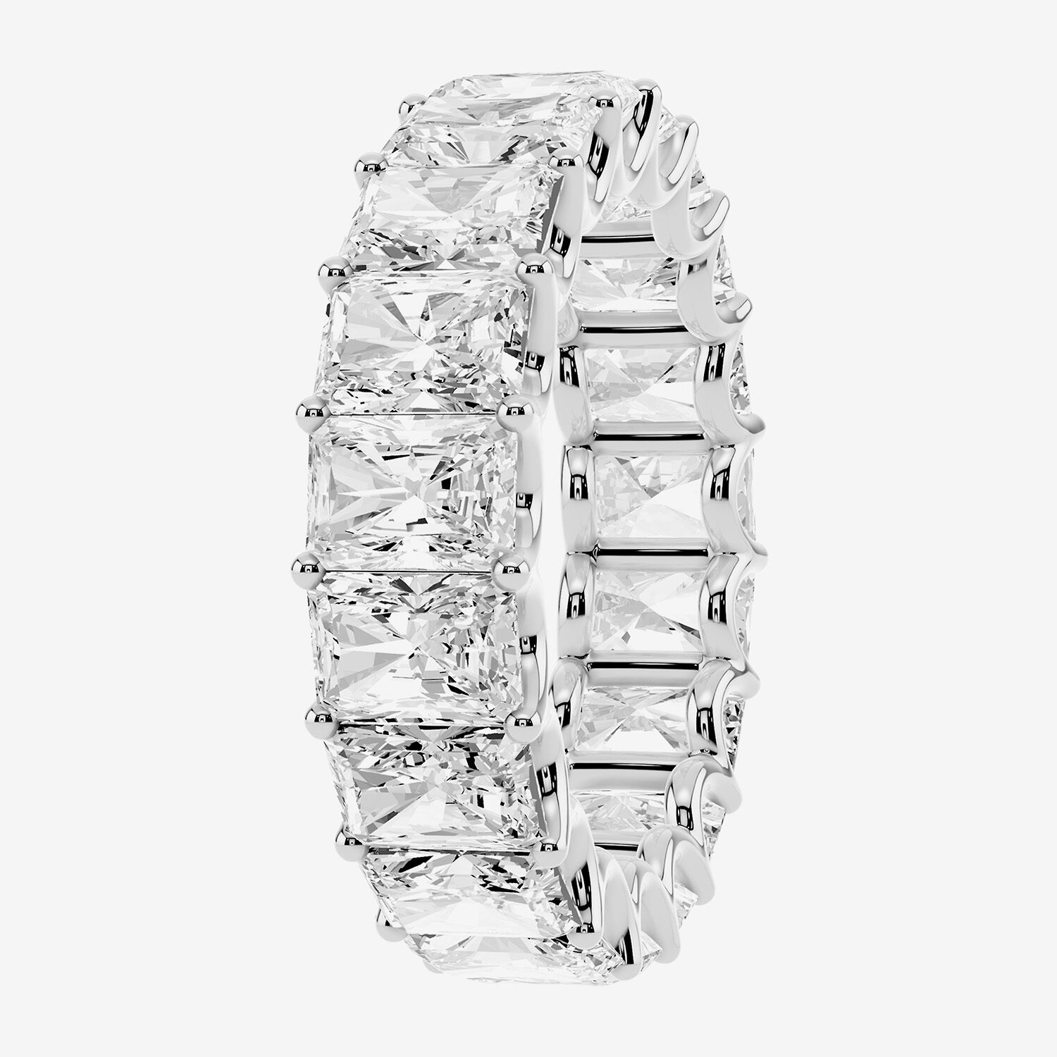 True FIT™ (F / Si2) Womens 5.5MM Ct.T.W. Lab Grown White Diamond 10K Gold Eternity Wedding Band
