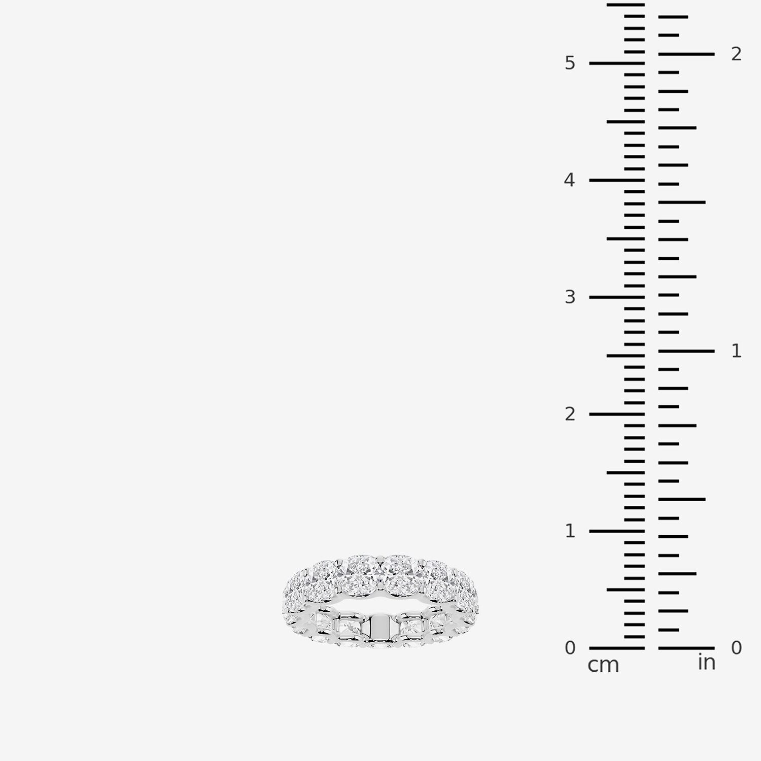 True Fit™ (F / Si2) Womens 4.5MM 8 Ct.T.W. Lab Grown White Diamond 10K Gold Cushion Eternity Wedding Band