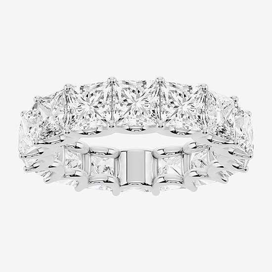 True FIT™ (F / Si2) Womens 5.5MM 8 Ct.T.W. Lab Grown White Diamond 10K Gold Eternity Wedding Band
