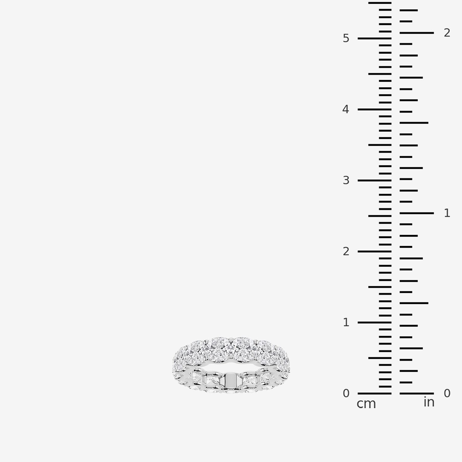 True Fit™ (F / Si2) Womens 4MM 7 Ct.T.W. Lab Grown White Diamond 10K Gold Cushion Eternity Wedding Band