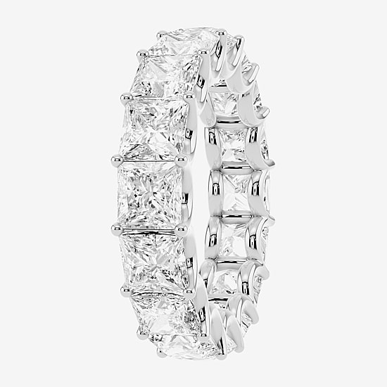 True FIT™ (F / Si2) Womens 5.5MM 8 Ct.T.W. Lab Grown White Diamond 10K Gold Eternity Wedding Band