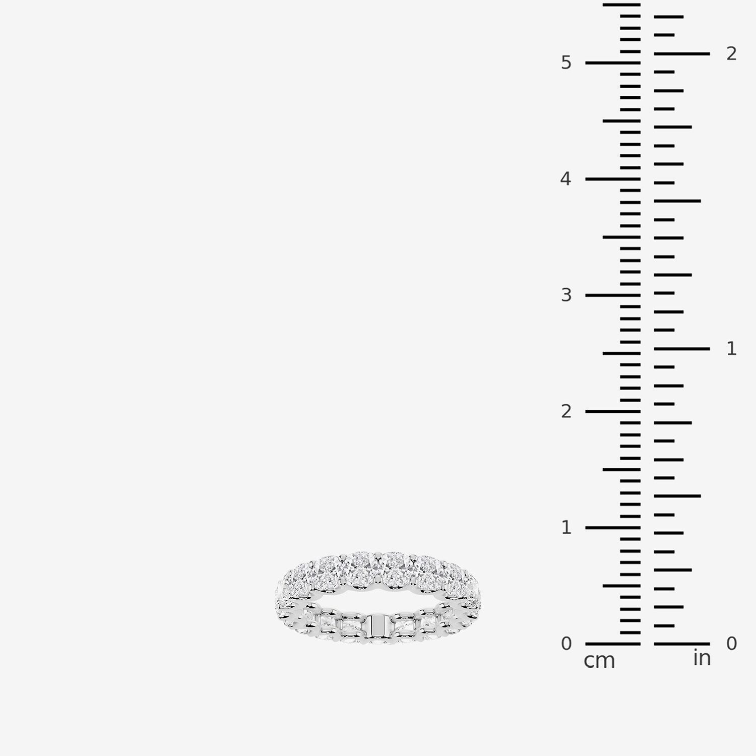 True Fit™ (F / Si2) Womens 3MM CT. T.W. Lab Grown White Diamond 10K Gold Cushion Eternity Wedding Band