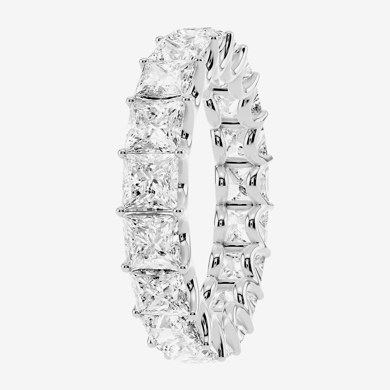True FIT™ (F / Si2) Womens 4.5MM CT. T.W. Lab Grown White Diamond 10K Gold Eternity Wedding Band