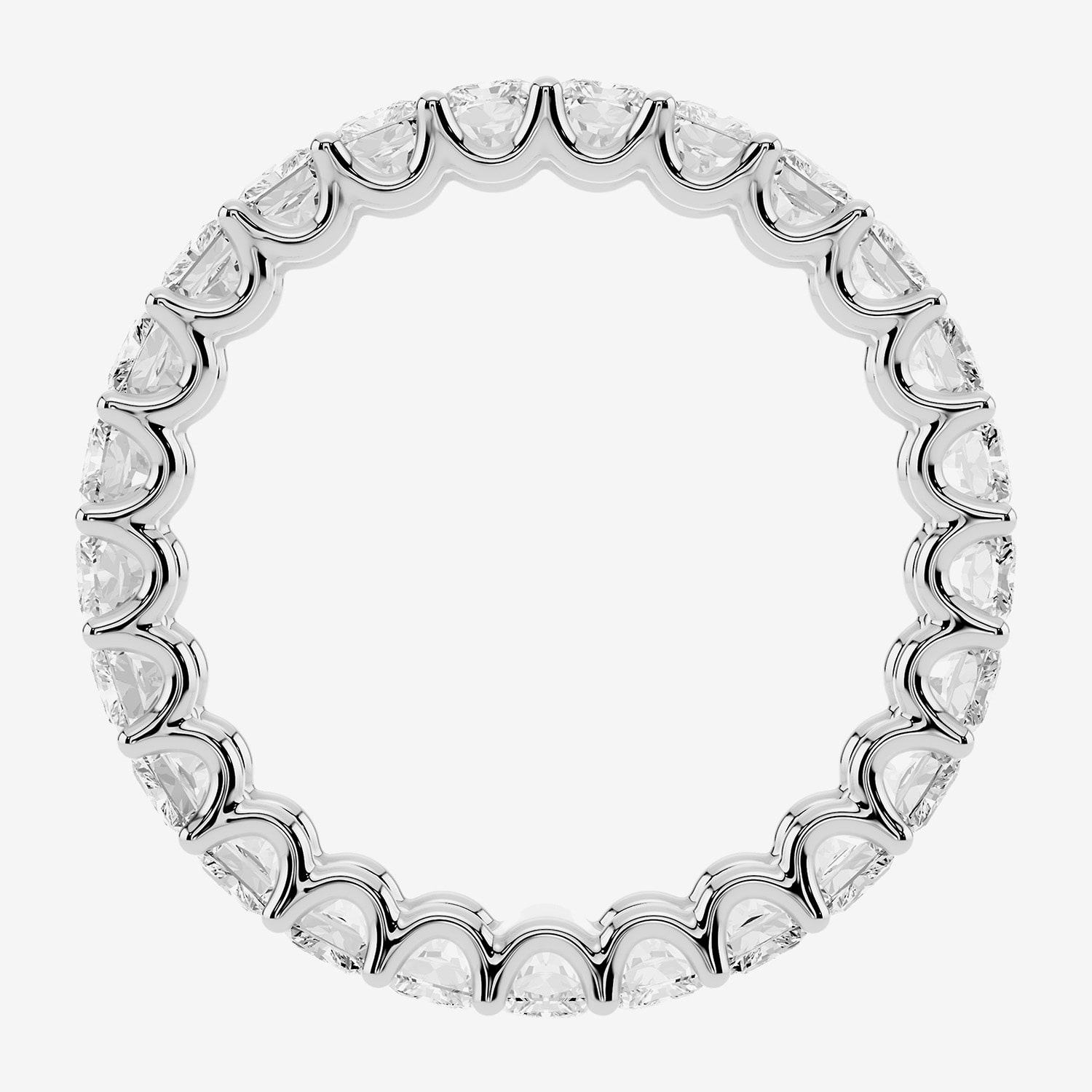 True Fit™ (F / Si2) Womens 3.5MM 3 CT. T.W. Lab Grown White Diamond 10K Gold Oval Eternity Wedding Band