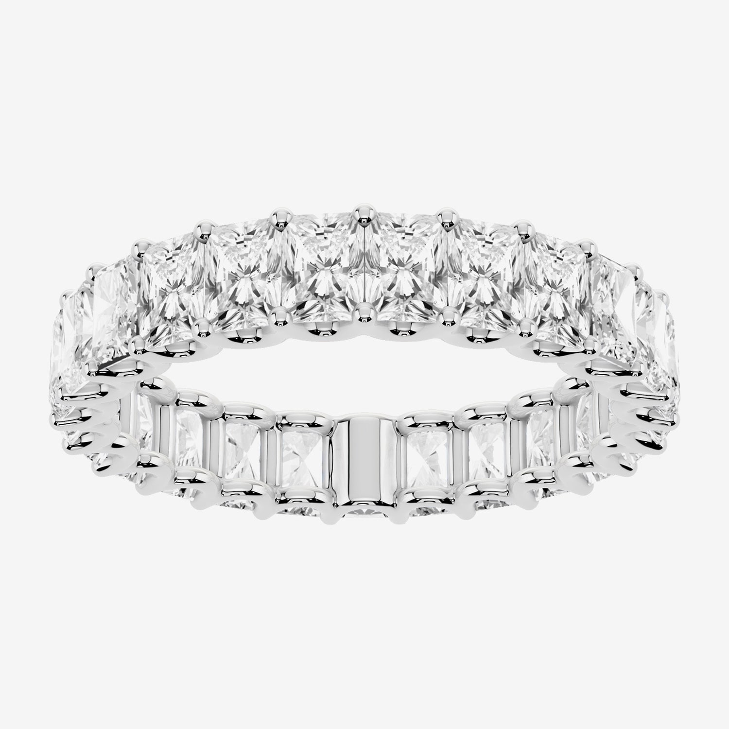 True Fit™ (F / Si2) Womens 3.5MM 3 CT. T.W. Lab Grown White Diamond 10K Gold Oval Eternity Wedding Band