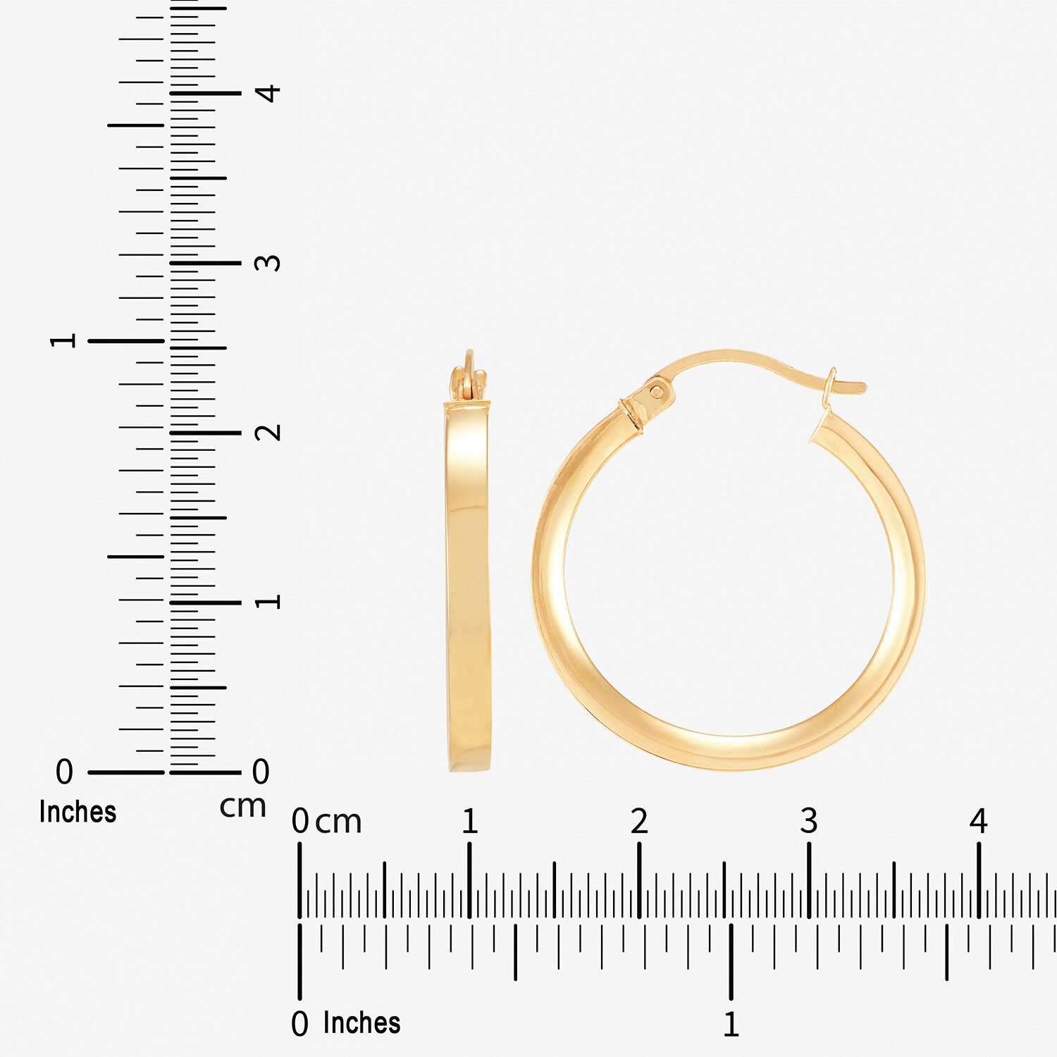 Limited Quantities! Womens 10K Gold 25mm Hoop Earrings