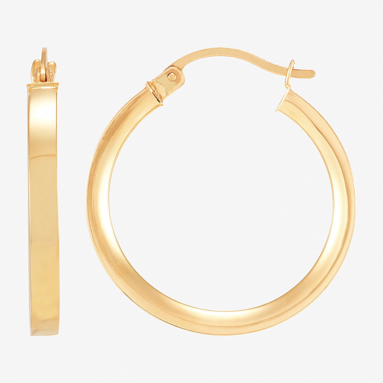 Limited Quantities! Womens 10K Gold 25mm Hoop Earrings