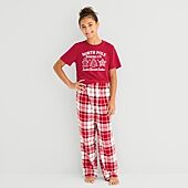 North Pole Trading Co. Little & Big Kid Unisex Crew Neck Short Sleeve Matching Family Pajama Top