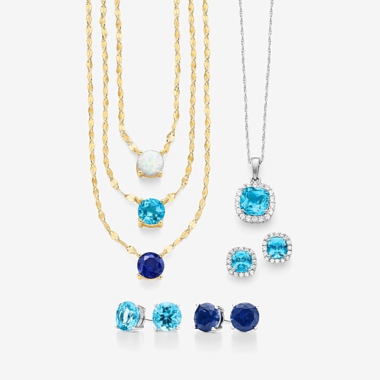 Gemstone 14K Gold Over Silver Round 18 Inch Pendant Necklace