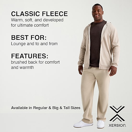 Xersion Sweatshirt Mens Long Sleeve Zipper Active Big and Tall Hoodie
