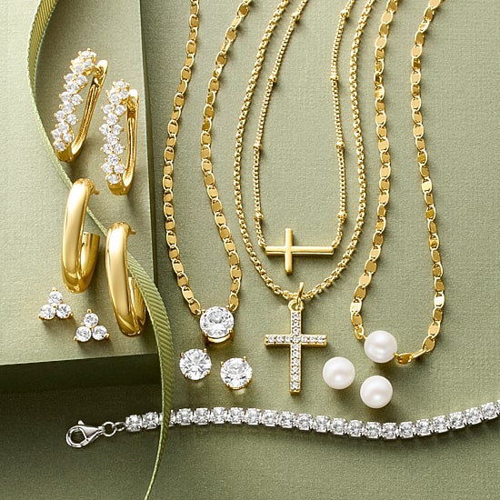 Yes, Please! Womens White Cultured Freshwater Pearl 14K Gold Over Brass 2-pc. Jewelry Set