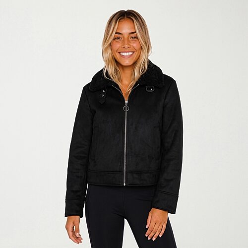 Volcom Winter Warmth Womens Weather Resistant Midweight Coat In Black