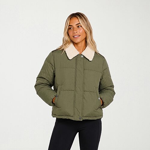 Volcom Winter Warmth Womens Heavyweight Jacket In Green