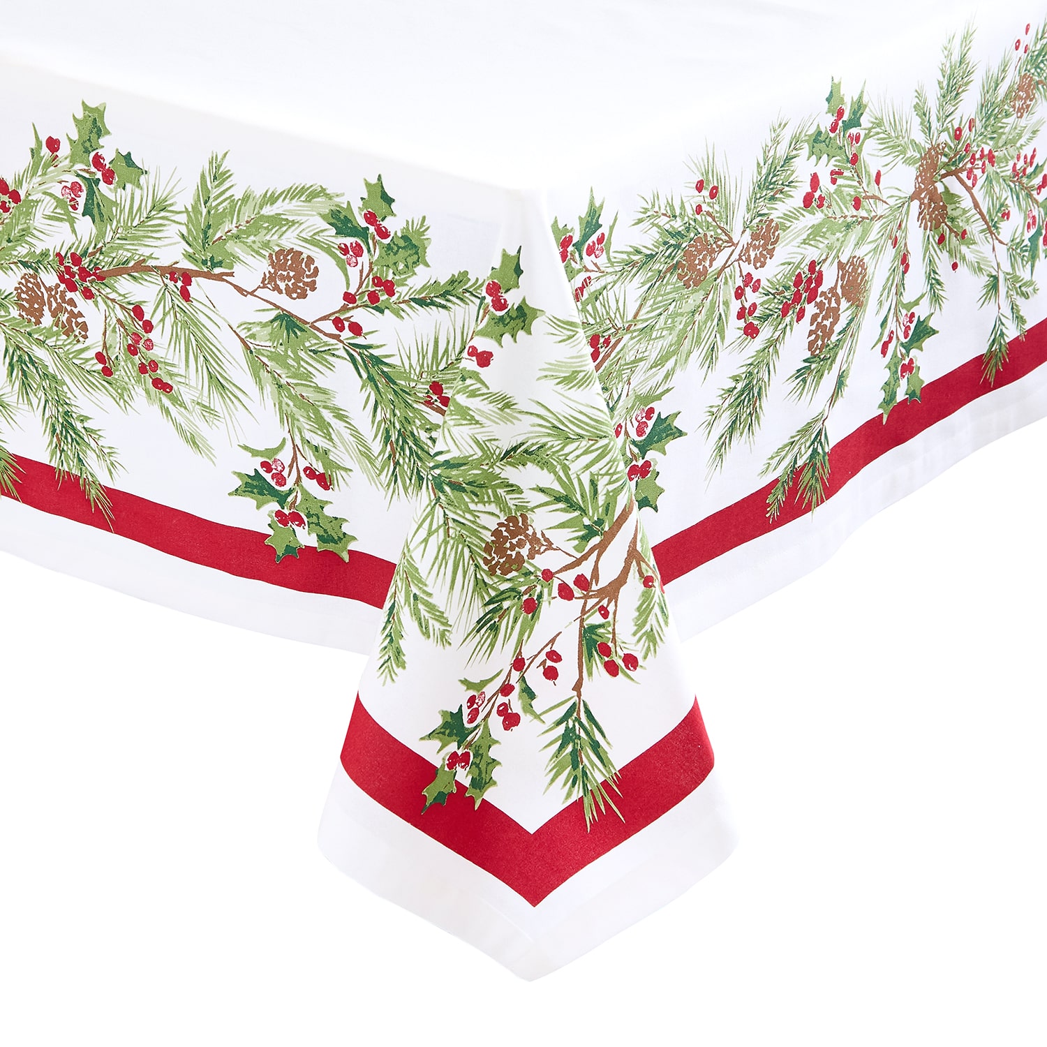 North Pole Trading Co. Holly Berry Tablecloth