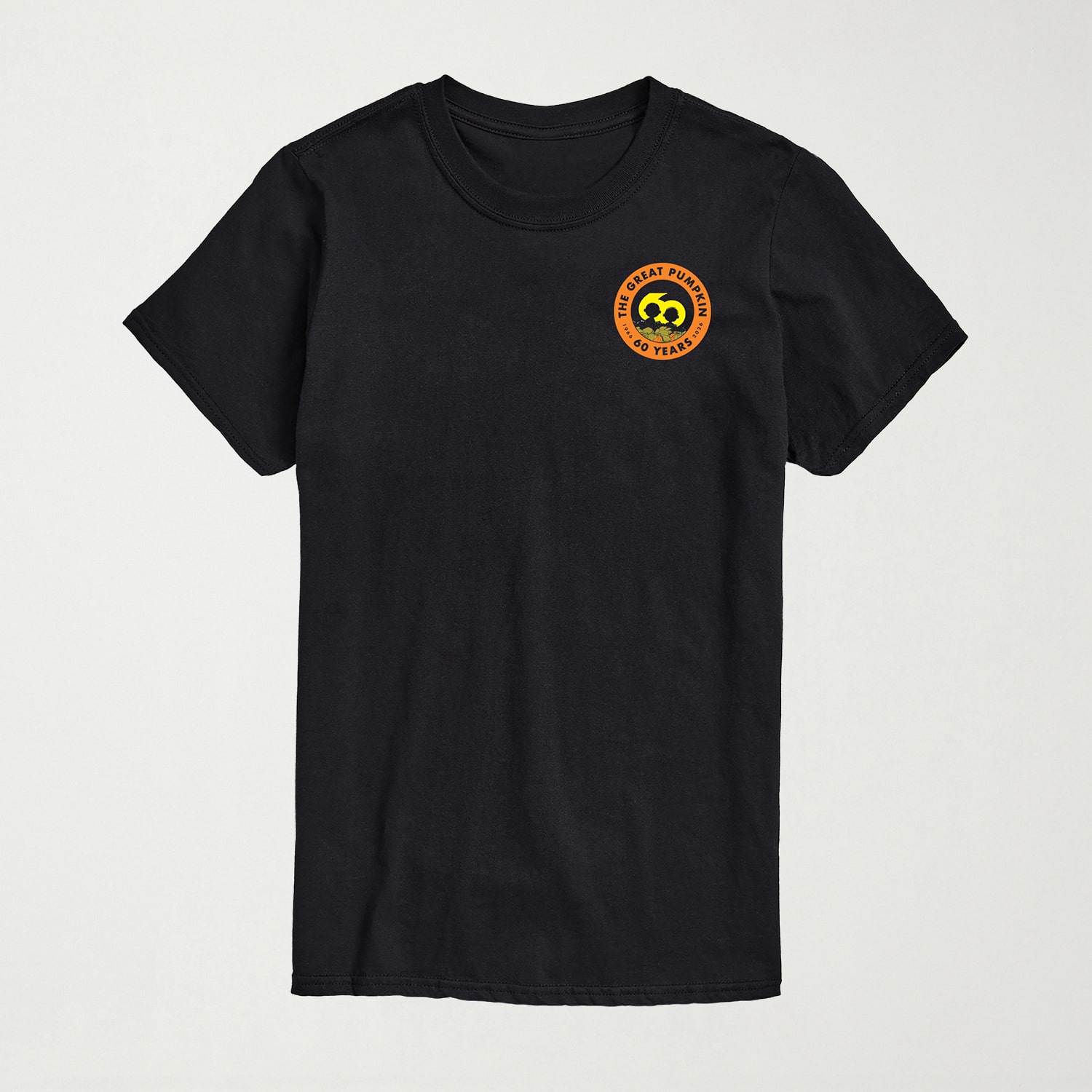 Great Pumpkin 60th Halloween Mens Crew Neck Short Sleeve Regular Fit Peanuts Graphic T-Shirt