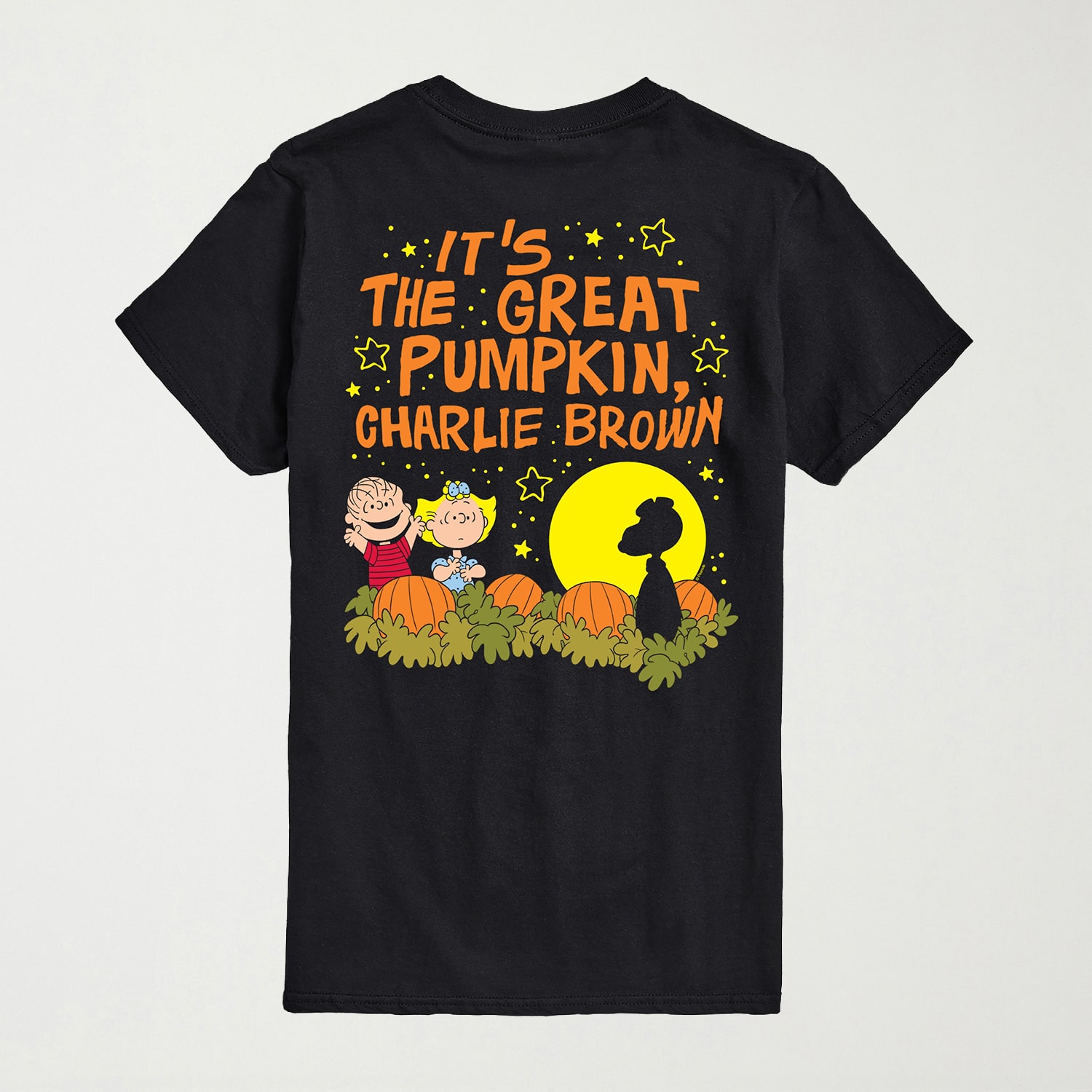 Great Pumpkin 60th Halloween Mens Crew Neck Short Sleeve Regular Fit Peanuts Graphic T-Shirt
